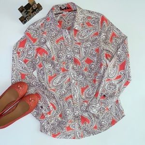 🇬🇧🟡BODEN Classic Fitted Blouse in Paisley